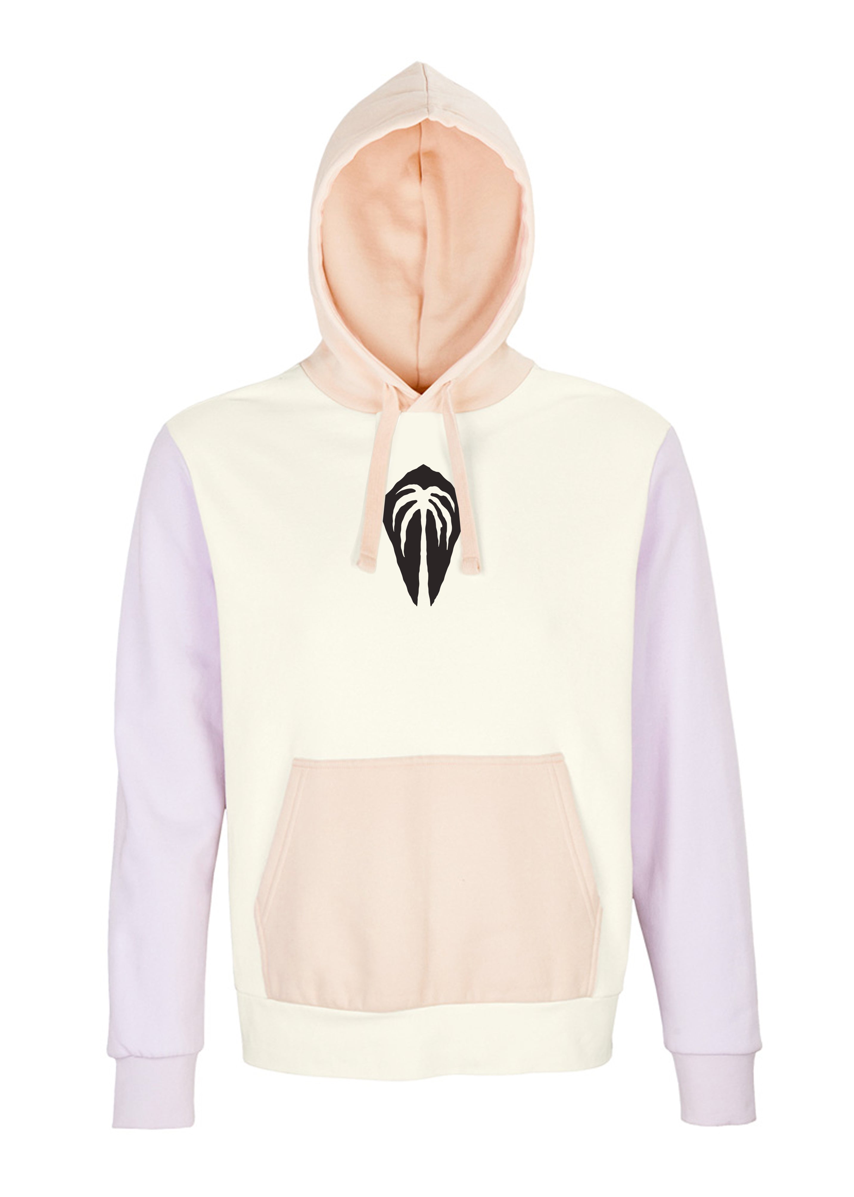 Contrast Peach Hoodie