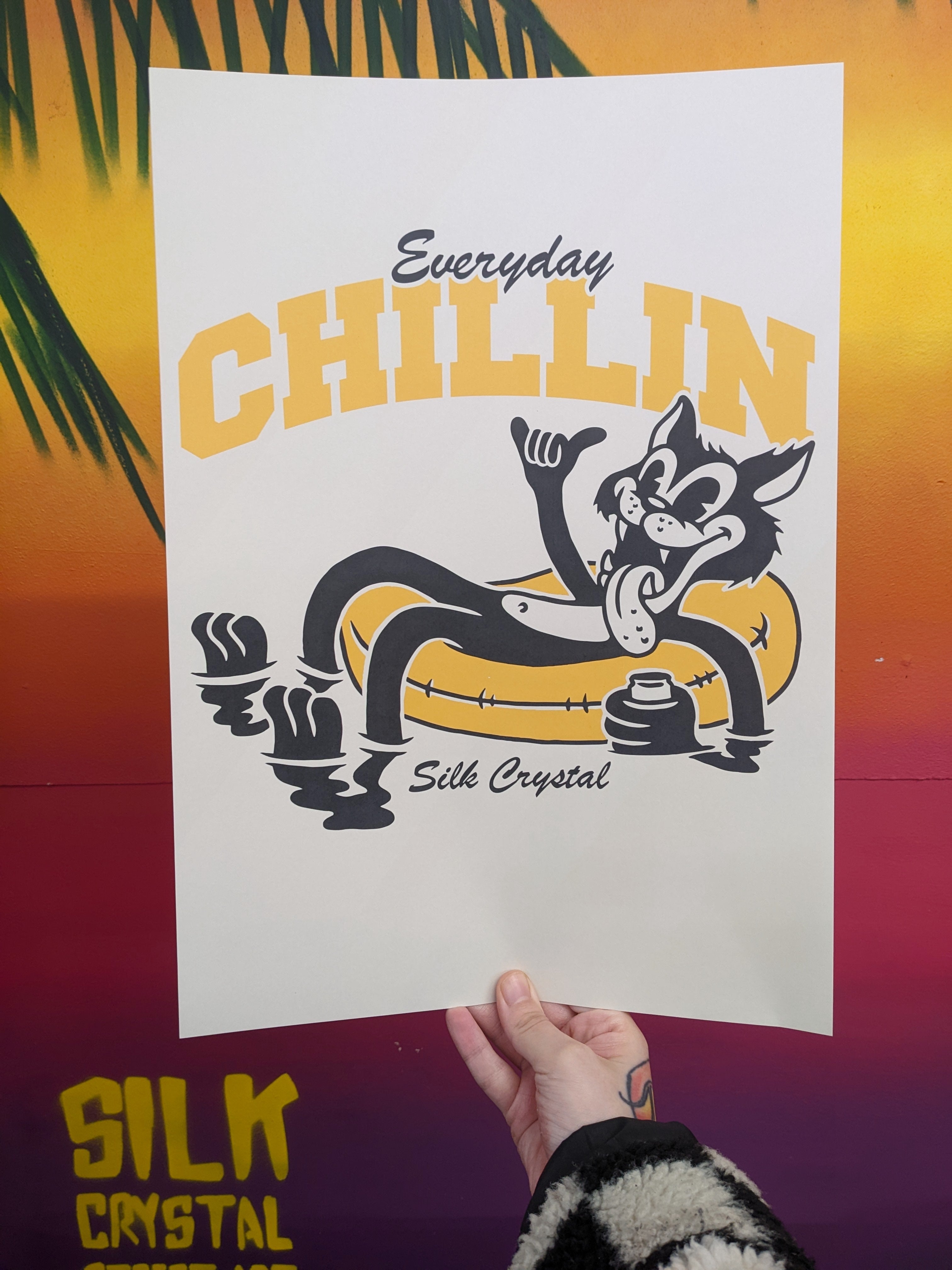 Chillin' Cat Print